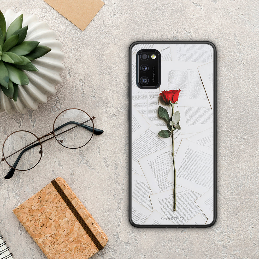 Red Rose - Samsung Galaxy A41 θήκη