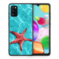Thumbnail for Θήκη Samsung A41 Red Starfish από τη Smartfits με σχέδιο στο πίσω μέρος και μαύρο περίβλημα | Samsung A41 Red Starfish case with colorful back and black bezels