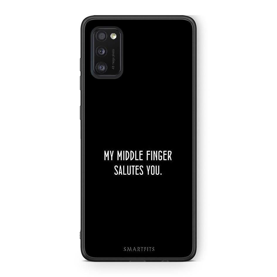 Samsung A41 Salute θήκη από τη Smartfits με σχέδιο στο πίσω μέρος και μαύρο περίβλημα | Smartphone case with colorful back and black bezels by Smartfits