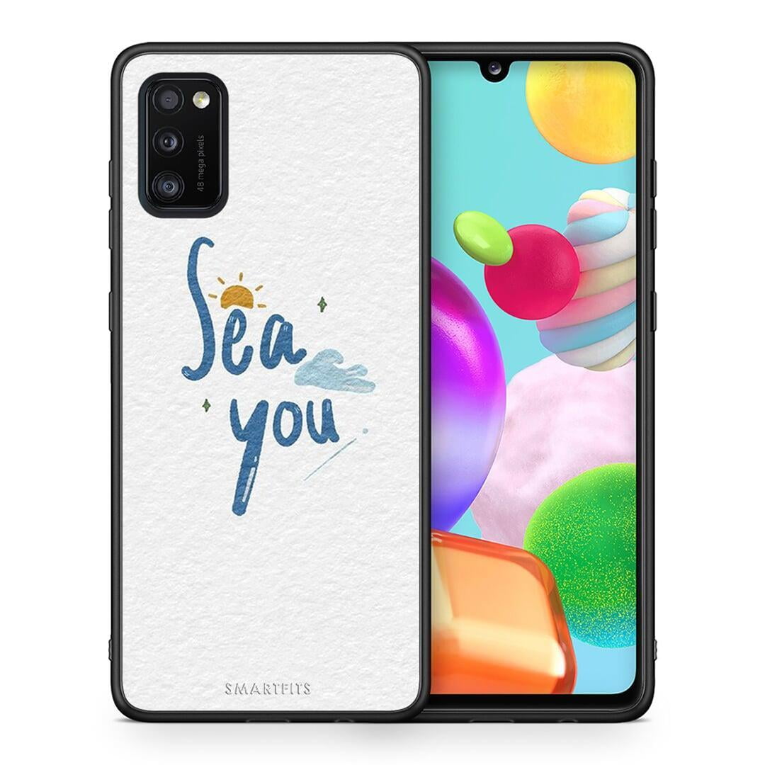 Θήκη Samsung A41 Sea You από τη Smartfits με σχέδιο στο πίσω μέρος και μαύρο περίβλημα | Samsung A41 Sea You case with colorful back and black bezels