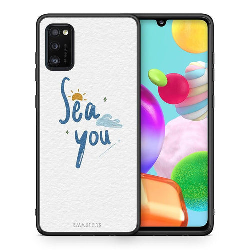 Θήκη Samsung A41 Sea You από τη Smartfits με σχέδιο στο πίσω μέρος και μαύρο περίβλημα | Samsung A41 Sea You case with colorful back and black bezels