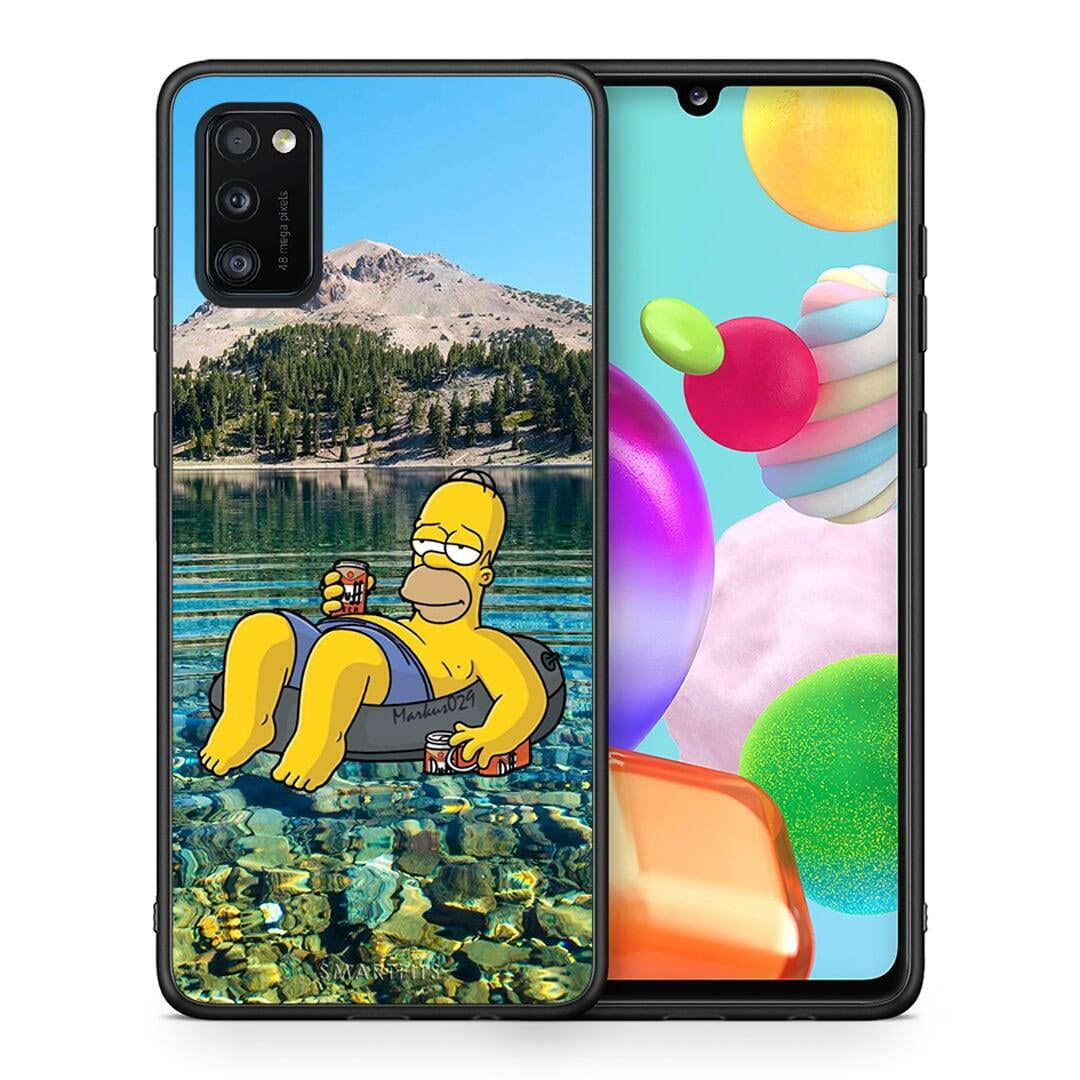Θήκη Samsung A41 Summer Happiness από τη Smartfits με σχέδιο στο πίσω μέρος και μαύρο περίβλημα | Samsung A41 Summer Happiness case with colorful back and black bezels