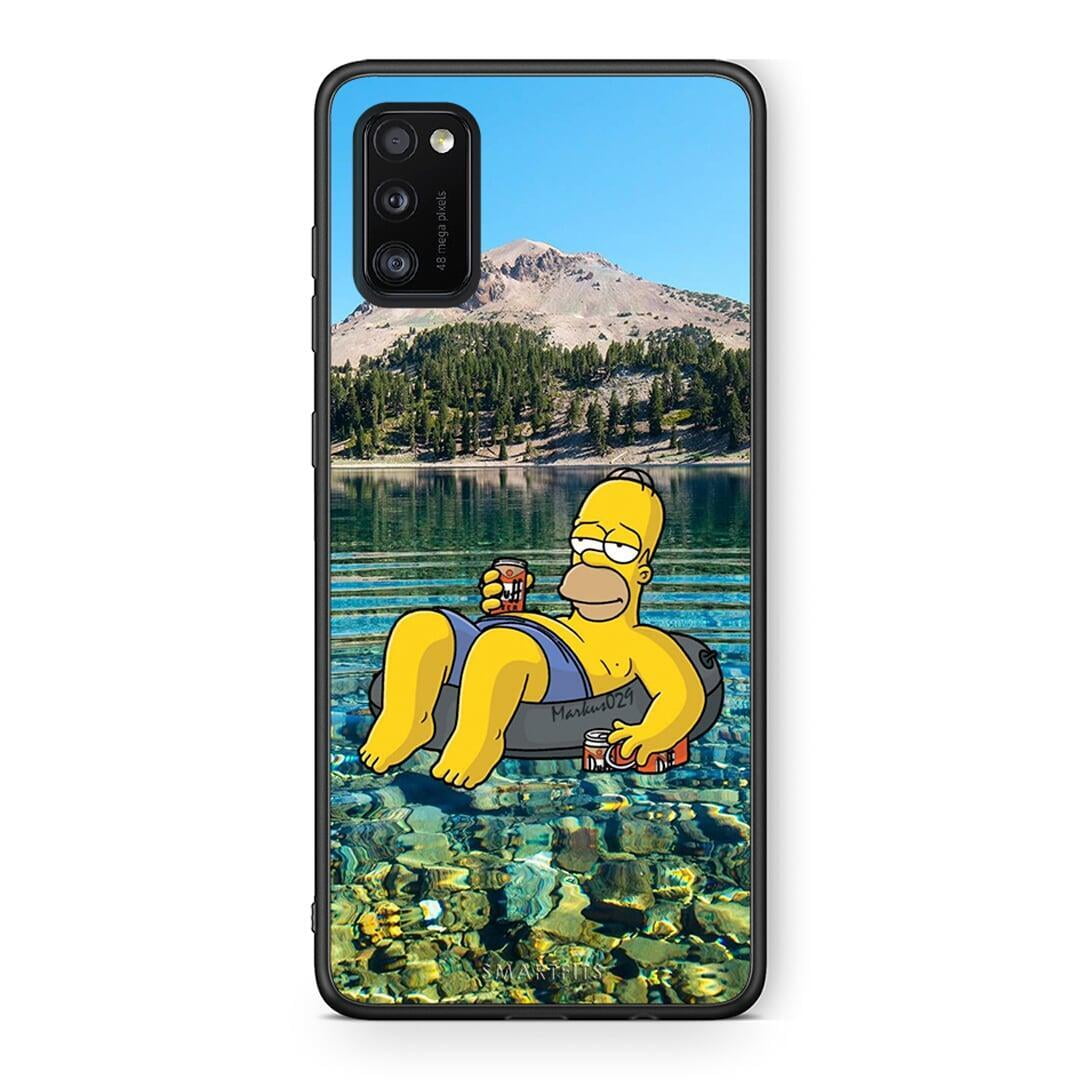 Samsung A41 Summer Happiness Θήκη από τη Smartfits με σχέδιο στο πίσω μέρος και μαύρο περίβλημα | Smartphone case with colorful back and black bezels by Smartfits