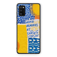 Thumbnail for Samsung A41 Sunset Memories Θήκη από τη Smartfits με σχέδιο στο πίσω μέρος και μαύρο περίβλημα | Smartphone case with colorful back and black bezels by Smartfits