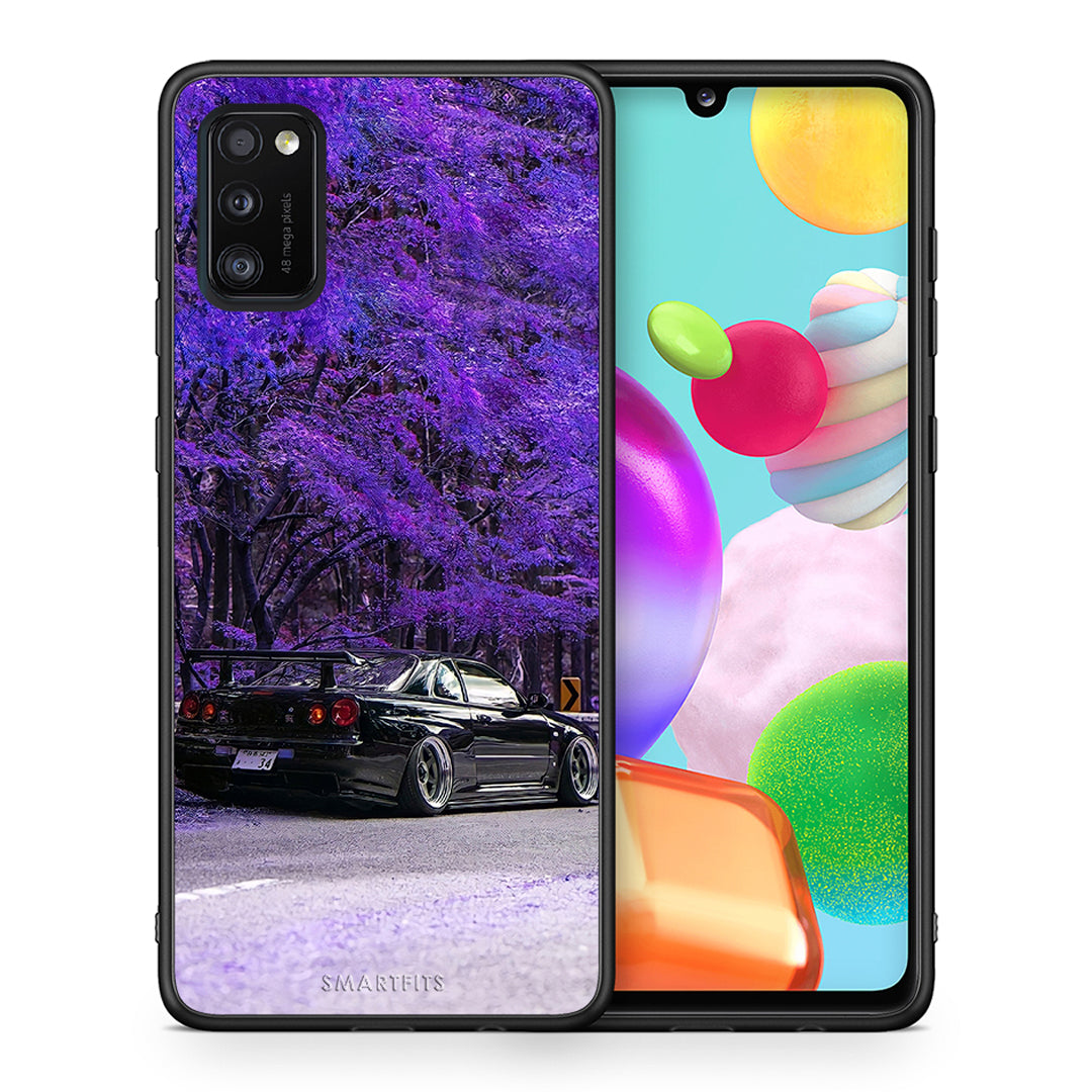 Θήκη Αγίου Βαλεντίνου Samsung A41 Super Car από τη Smartfits με σχέδιο στο πίσω μέρος και μαύρο περίβλημα | Samsung A41 Super Car case with colorful back and black bezels