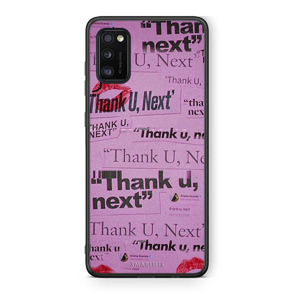 Samsung A41 Thank You Next Θήκη Αγίου Βαλεντίνου από τη Smartfits με σχέδιο στο πίσω μέρος και μαύρο περίβλημα | Smartphone case with colorful back and black bezels by Smartfits