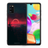 Thumbnail for Θήκη Samsung A41 Sunset Tropic από τη Smartfits με σχέδιο στο πίσω μέρος και μαύρο περίβλημα | Samsung A41 Sunset Tropic case with colorful back and black bezels