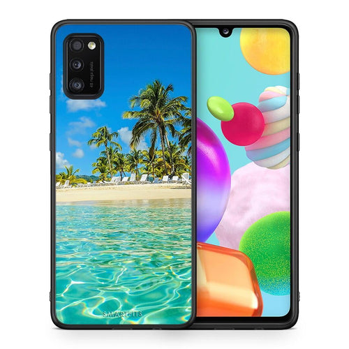 Θήκη Samsung A41 Tropical Vibes από τη Smartfits με σχέδιο στο πίσω μέρος και μαύρο περίβλημα | Samsung A41 Tropical Vibes case with colorful back and black bezels