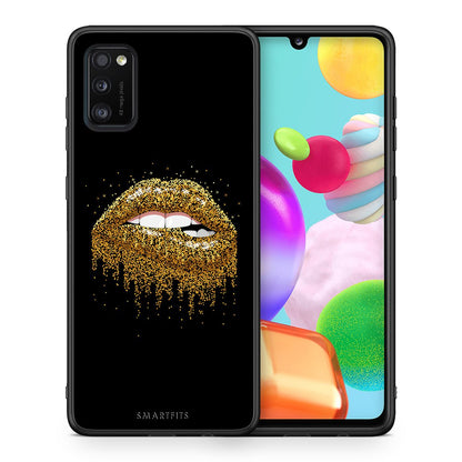 Θήκη Samsung A41 Golden Valentine από τη Smartfits με σχέδιο στο πίσω μέρος και μαύρο περίβλημα | Samsung A41 Golden Valentine case with colorful back and black bezels