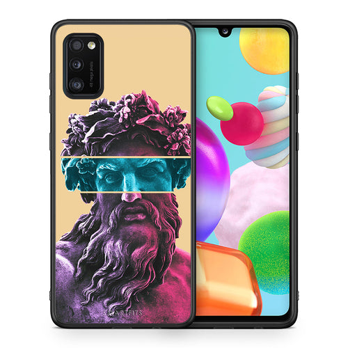 Θήκη Αγίου Βαλεντίνου Samsung A41 Zeus Art από τη Smartfits με σχέδιο στο πίσω μέρος και μαύρο περίβλημα | Samsung A41 Zeus Art case with colorful back and black bezels