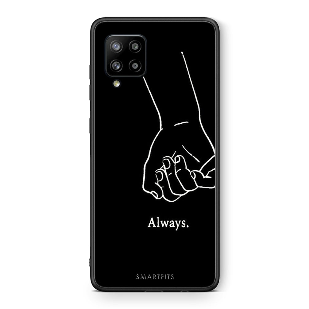 Θήκη Αγίου Βαλεντίνου Samsung Galaxy A42 Always & Forever 1 από τη Smartfits με σχέδιο στο πίσω μέρος και μαύρο περίβλημα | Samsung Galaxy A42 Always & Forever 1 case with colorful back and black bezels