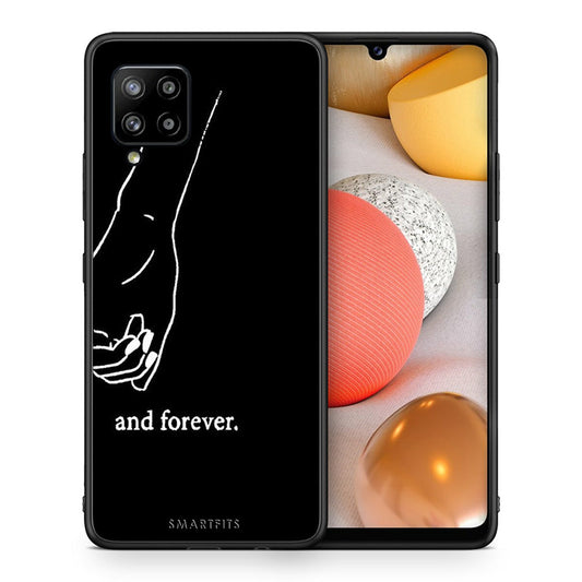 Θήκη Αγίου Βαλεντίνου Samsung Galaxy A42 Always & Forever 2 από τη Smartfits με σχέδιο στο πίσω μέρος και μαύρο περίβλημα | Samsung Galaxy A42 Always & Forever 2 case with colorful back and black bezels