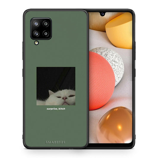 Θήκη Samsung Galaxy A42 Bitch Surprise από τη Smartfits με σχέδιο στο πίσω μέρος και μαύρο περίβλημα | Samsung Galaxy A42 Bitch Surprise case with colorful back and black bezels