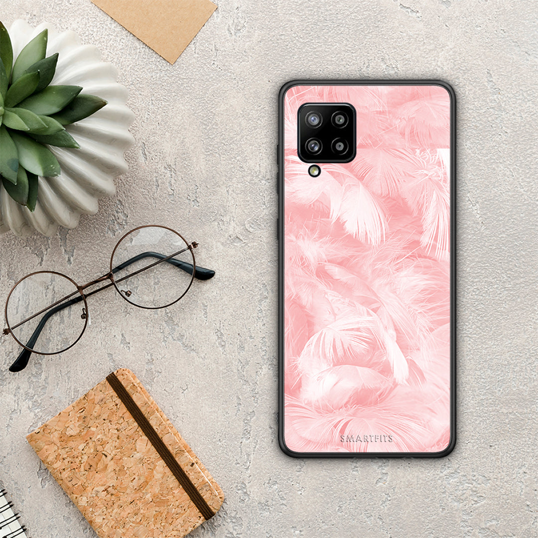 Boho Pink Feather - Samsung Galaxy A42 θήκη
