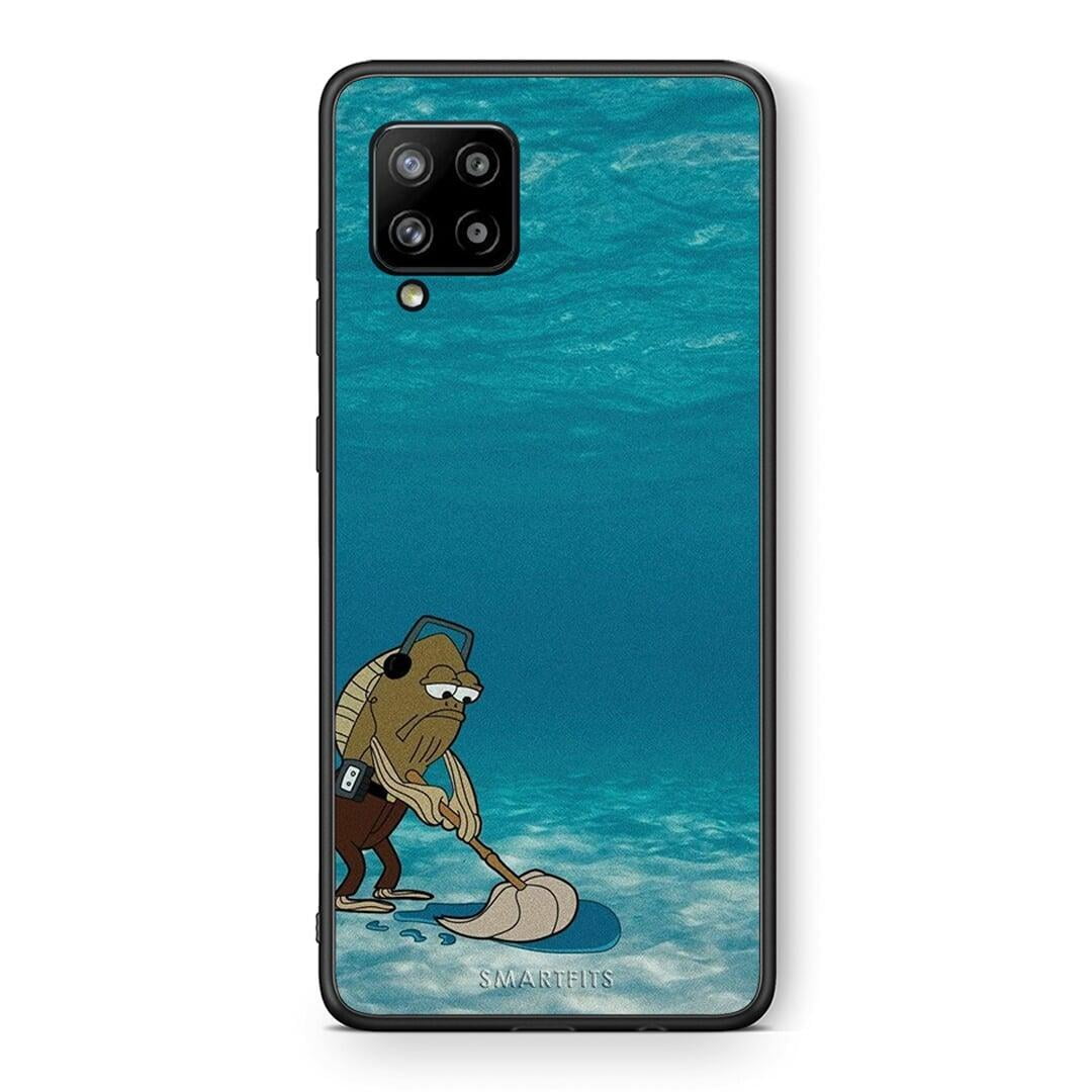 Θήκη Samsung Galaxy A42 Clean The Ocean από τη Smartfits με σχέδιο στο πίσω μέρος και μαύρο περίβλημα | Samsung Galaxy A42 Clean The Ocean case with colorful back and black bezels