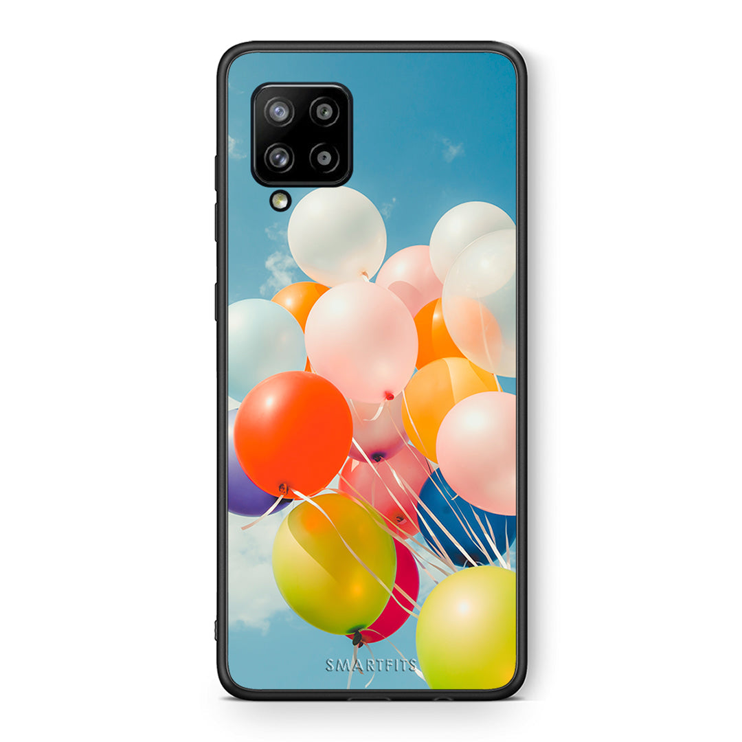 Θήκη Samsung Galaxy A42 Colorful Balloons από τη Smartfits με σχέδιο στο πίσω μέρος και μαύρο περίβλημα | Samsung Galaxy A42 Colorful Balloons case with colorful back and black bezels