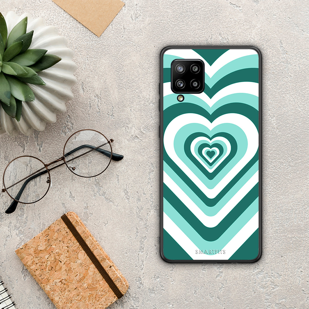 Green Hearts - Samsung Galaxy A42 θήκη