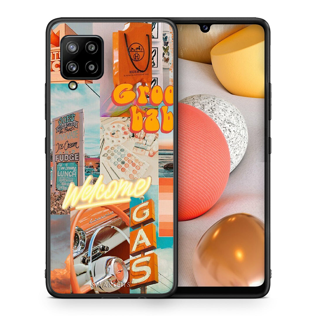 Θήκη Αγίου Βαλεντίνου Samsung Galaxy A42 Groovy Babe από τη Smartfits με σχέδιο στο πίσω μέρος και μαύρο περίβλημα | Samsung Galaxy A42 Groovy Babe case with colorful back and black bezels