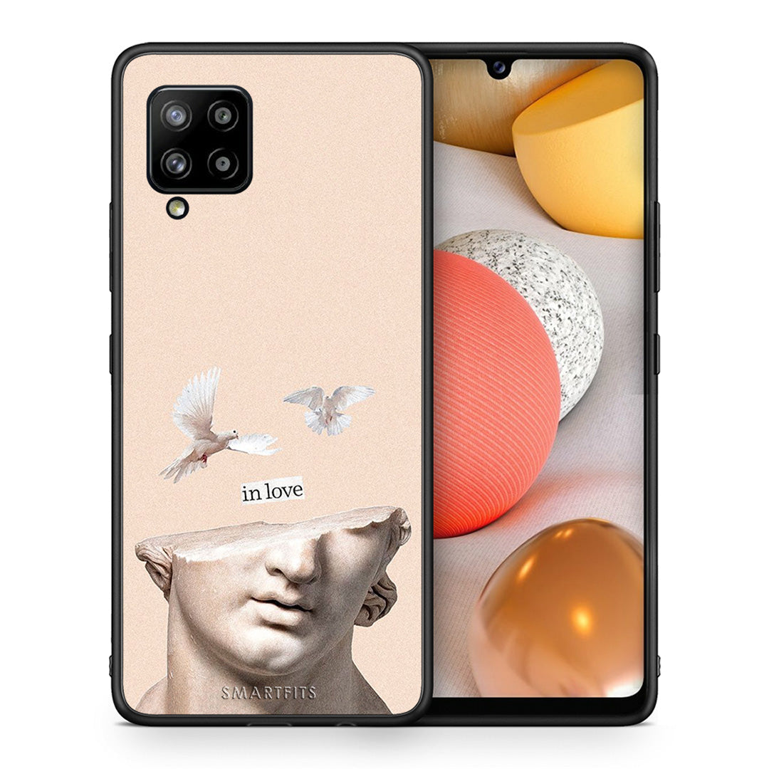 Θήκη Samsung Galaxy A42 In Love από τη Smartfits με σχέδιο στο πίσω μέρος και μαύρο περίβλημα | Samsung Galaxy A42 In Love case with colorful back and black bezels