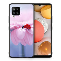Thumbnail for Θήκη Samsung Galaxy A42 Ladybug Flower από τη Smartfits με σχέδιο στο πίσω μέρος και μαύρο περίβλημα | Samsung Galaxy A42 Ladybug Flower case with colorful back and black bezels