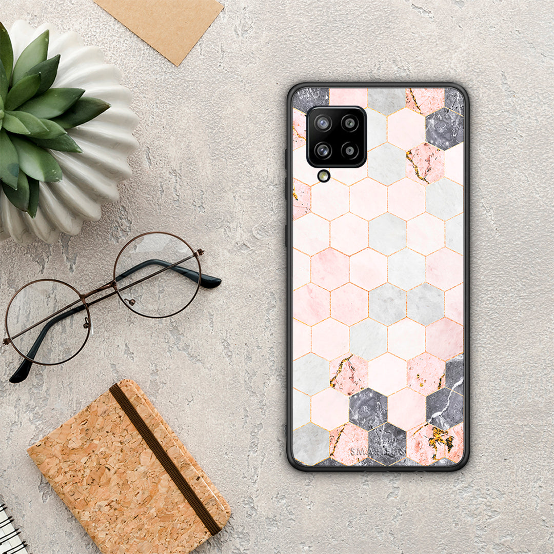 Marble Hexagon Pink - Samsung Galaxy A42 θήκη