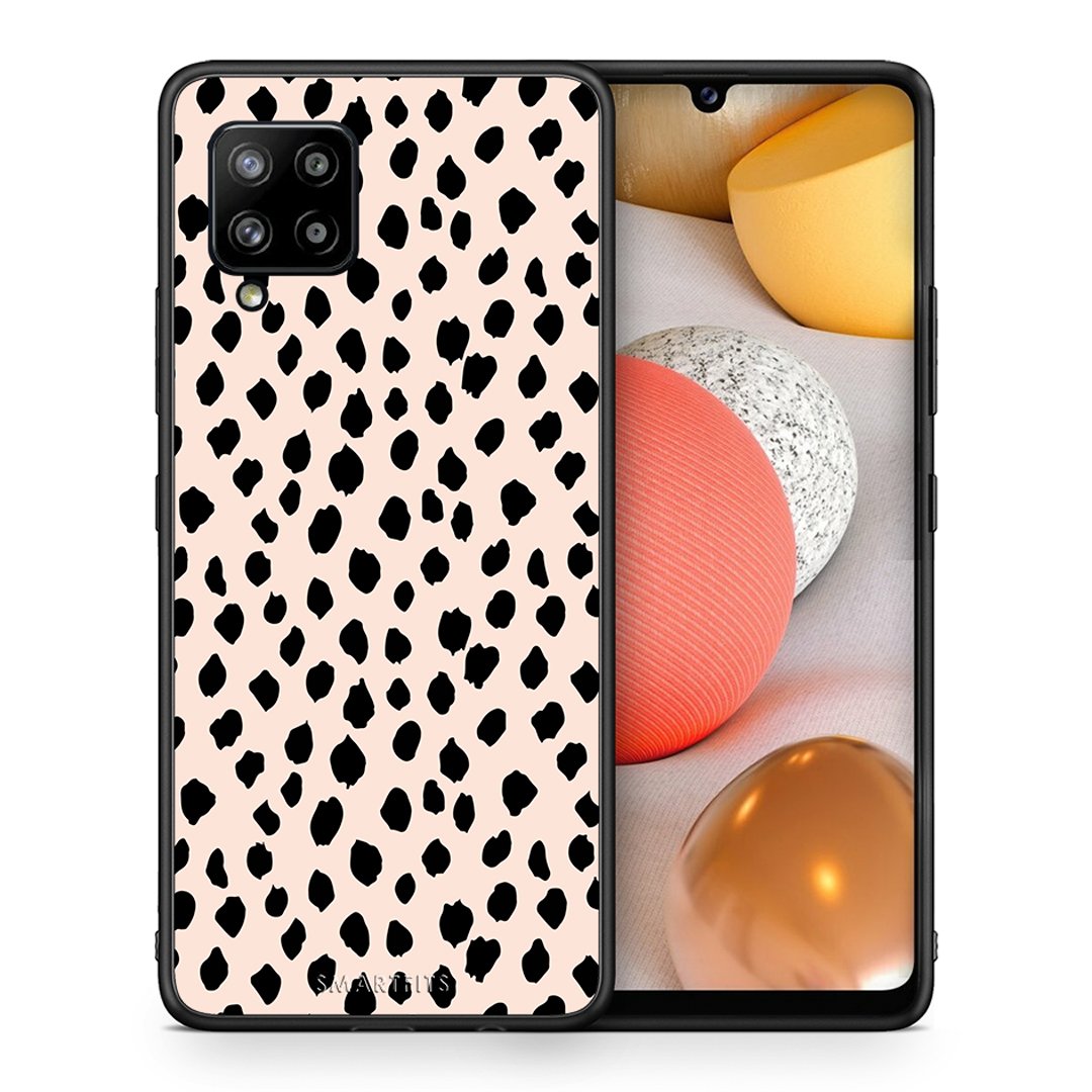 Θήκη Samsung Galaxy A42 New Polka Dots από τη Smartfits με σχέδιο στο πίσω μέρος και μαύρο περίβλημα | Samsung Galaxy A42 New Polka Dots case with colorful back and black bezels