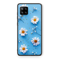 Thumbnail for Θήκη Samsung Galaxy A42 Real Daisies από τη Smartfits με σχέδιο στο πίσω μέρος και μαύρο περίβλημα | Samsung Galaxy A42 Real Daisies case with colorful back and black bezels