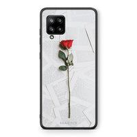 Thumbnail for Θήκη Samsung Galaxy A42 Red Rose από τη Smartfits με σχέδιο στο πίσω μέρος και μαύρο περίβλημα | Samsung Galaxy A42 Red Rose case with colorful back and black bezels