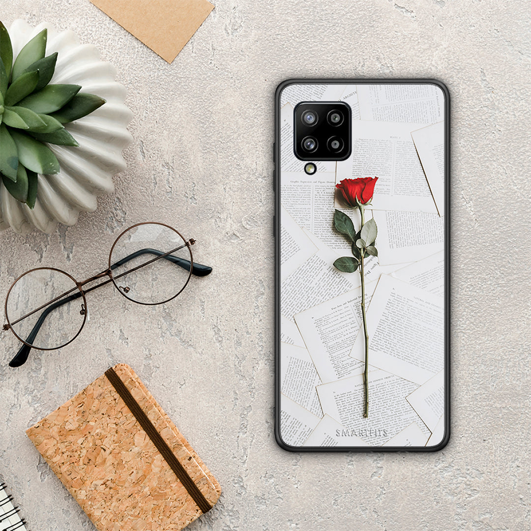 Red Rose - Samsung Galaxy A42 θήκη