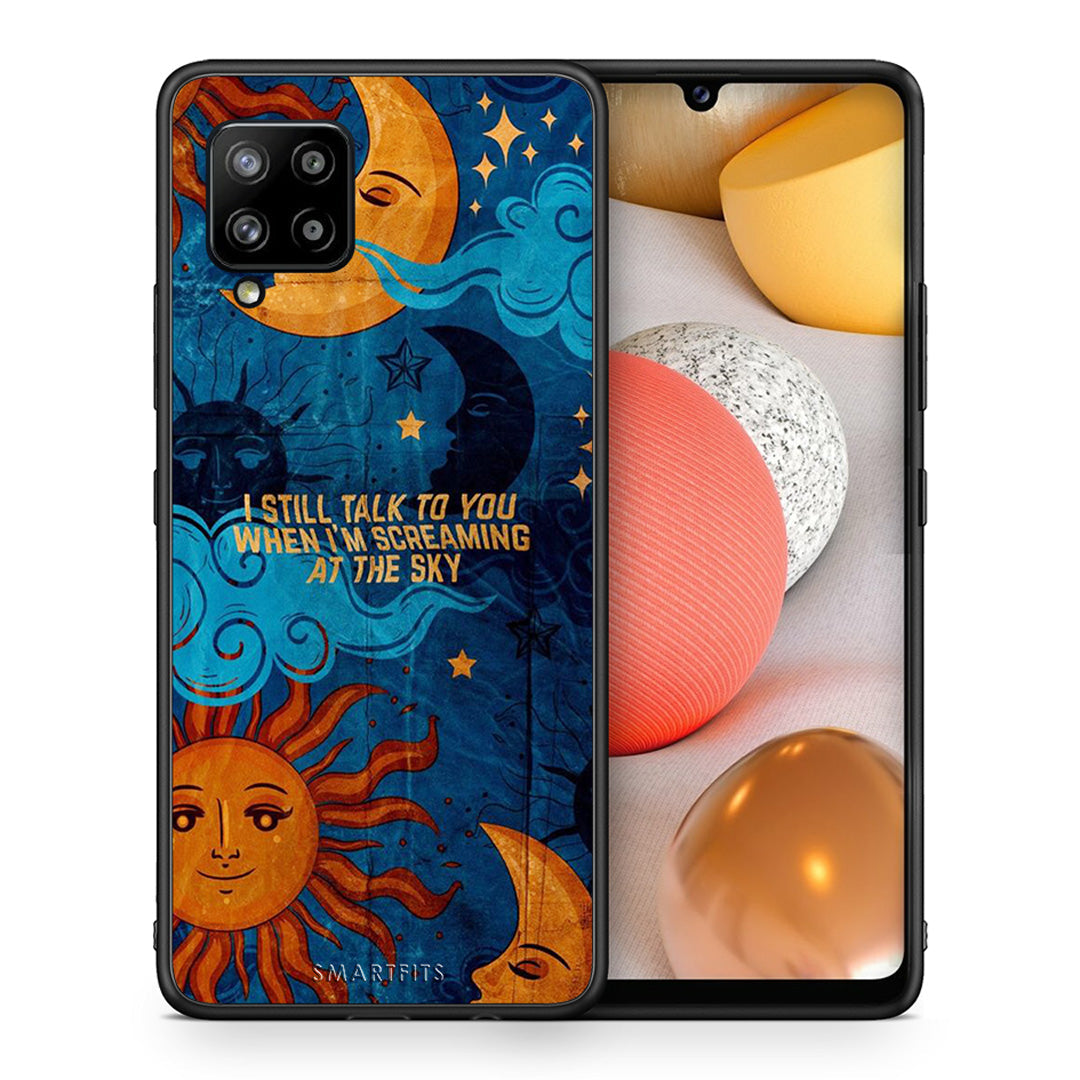 Θήκη Samsung Galaxy A42 Screaming Sky από τη Smartfits με σχέδιο στο πίσω μέρος και μαύρο περίβλημα | Samsung Galaxy A42 Screaming Sky case with colorful back and black bezels