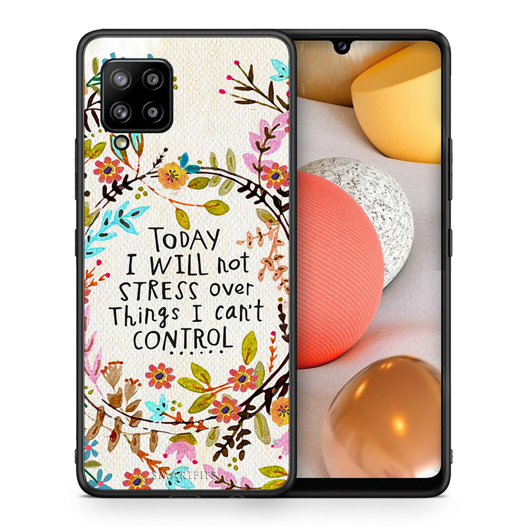 Θήκη Samsung Galaxy A42 Stress Over από τη Smartfits με σχέδιο στο πίσω μέρος και μαύρο περίβλημα | Samsung Galaxy A42 Stress Over case with colorful back and black bezels