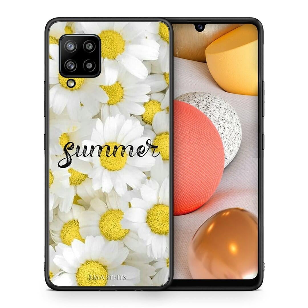 Θήκη Samsung Galaxy A42 Summer Daisies από τη Smartfits με σχέδιο στο πίσω μέρος και μαύρο περίβλημα | Samsung Galaxy A42 Summer Daisies case with colorful back and black bezels