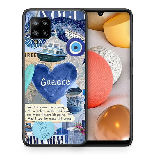 Θήκη Samsung Galaxy A42 Summer In Greece από τη Smartfits με σχέδιο στο πίσω μέρος και μαύρο περίβλημα | Samsung Galaxy A42 Summer In Greece case with colorful back and black bezels