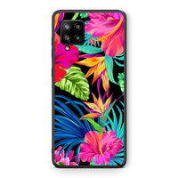 Thumbnail for Θήκη Samsung Galaxy A42 Tropical Flowers από τη Smartfits με σχέδιο στο πίσω μέρος και μαύρο περίβλημα | Samsung Galaxy A42 Tropical Flowers case with colorful back and black bezels