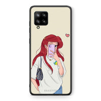 Thumbnail for Θήκη Samsung Galaxy A42 Walking Mermaid από τη Smartfits με σχέδιο στο πίσω μέρος και μαύρο περίβλημα | Samsung Galaxy A42 Walking Mermaid case with colorful back and black bezels