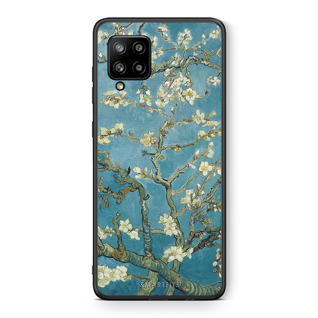 Θήκη Samsung Galaxy A42 White Blossoms από τη Smartfits με σχέδιο στο πίσω μέρος και μαύρο περίβλημα | Samsung Galaxy A42 White Blossoms case with colorful back and black bezels