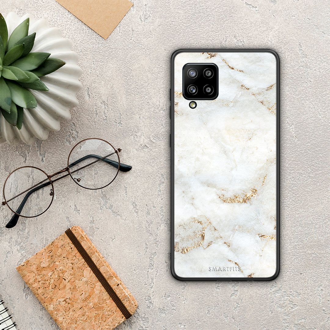 White Gold Marble - Samsung Galaxy A42 θήκη