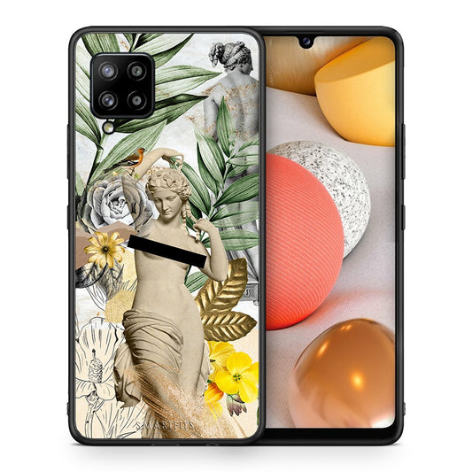 Θήκη Samsung Galaxy A42 Woman Statue από τη Smartfits με σχέδιο στο πίσω μέρος και μαύρο περίβλημα | Samsung Galaxy A42 Woman Statue case with colorful back and black bezels