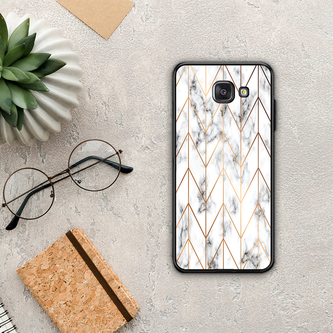 Marble Gold Geometric - Samsung Galaxy A5 2017 θήκη