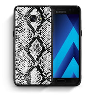 Thumbnail for Θήκη Samsung A5 2017 White Snake Animal από τη Smartfits με σχέδιο στο πίσω μέρος και μαύρο περίβλημα | Samsung A5 2017 White Snake Animal case with colorful back and black bezels