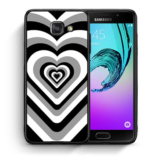 Θήκη Samsung A5 2017 Black Hearts από τη Smartfits με σχέδιο στο πίσω μέρος και μαύρο περίβλημα | Samsung A5 2017 Black Hearts case with colorful back and black bezels