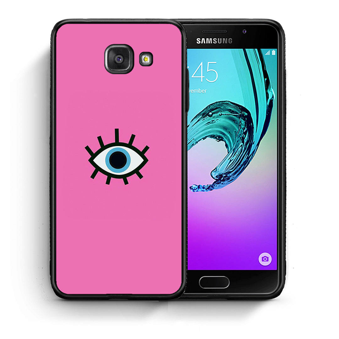 Θήκη Samsung A5 2017 Blue Eye Pink από τη Smartfits με σχέδιο στο πίσω μέρος και μαύρο περίβλημα | Samsung A5 2017 Blue Eye Pink case with colorful back and black bezels