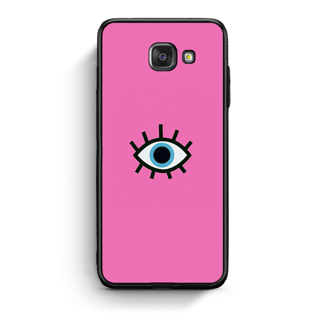 Samsung A5 2017 Blue Eye Pink θήκη από τη Smartfits με σχέδιο στο πίσω μέρος και μαύρο περίβλημα | Smartphone case with colorful back and black bezels by Smartfits
