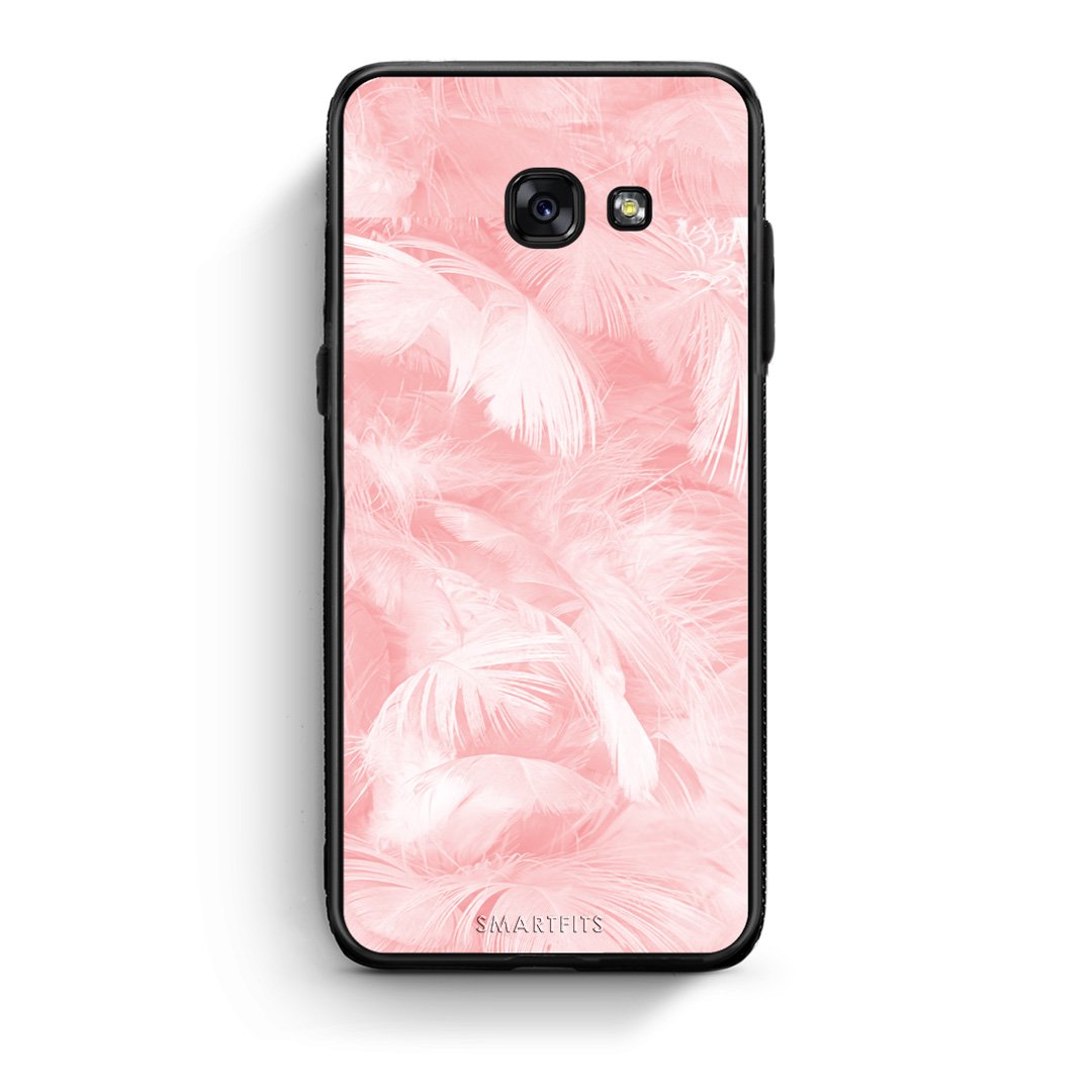 33 - Samsung A5 2017 Pink Feather Boho case, cover, bumper