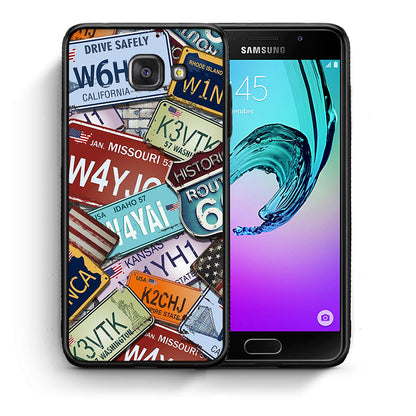 Θήκη Samsung A5 2017 Car Plates από τη Smartfits με σχέδιο στο πίσω μέρος και μαύρο περίβλημα | Samsung A5 2017 Car Plates case with colorful back and black bezels