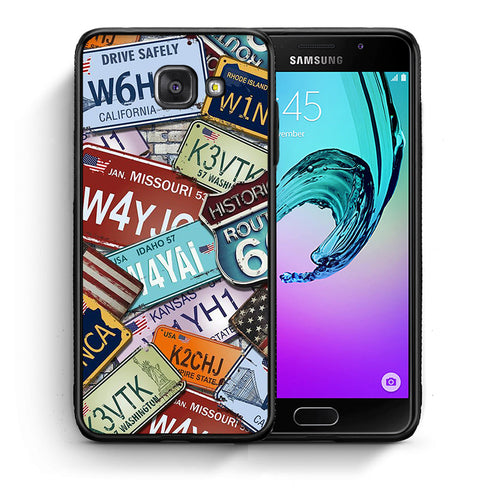 Θήκη Samsung A5 2017 Car Plates από τη Smartfits με σχέδιο στο πίσω μέρος και μαύρο περίβλημα | Samsung A5 2017 Car Plates case with colorful back and black bezels