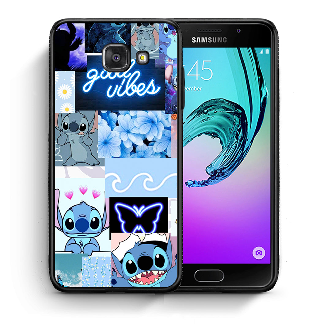 Θήκη Αγίου Βαλεντίνου Samsung A5 2017 Collage Good Vibes από τη Smartfits με σχέδιο στο πίσω μέρος και μαύρο περίβλημα | Samsung A5 2017 Collage Good Vibes case with colorful back and black bezels