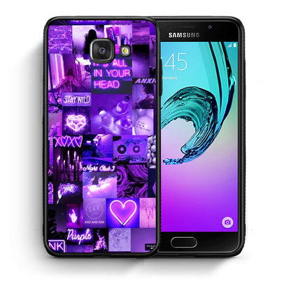 Θήκη Αγίου Βαλεντίνου Samsung A5 2017 Collage Stay Wild από τη Smartfits με σχέδιο στο πίσω μέρος και μαύρο περίβλημα | Samsung A5 2017 Collage Stay Wild case with colorful back and black bezels