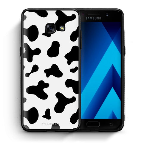 Θήκη Samsung A5 2017 Cow Print από τη Smartfits με σχέδιο στο πίσω μέρος και μαύρο περίβλημα | Samsung A5 2017 Cow Print case with colorful back and black bezels