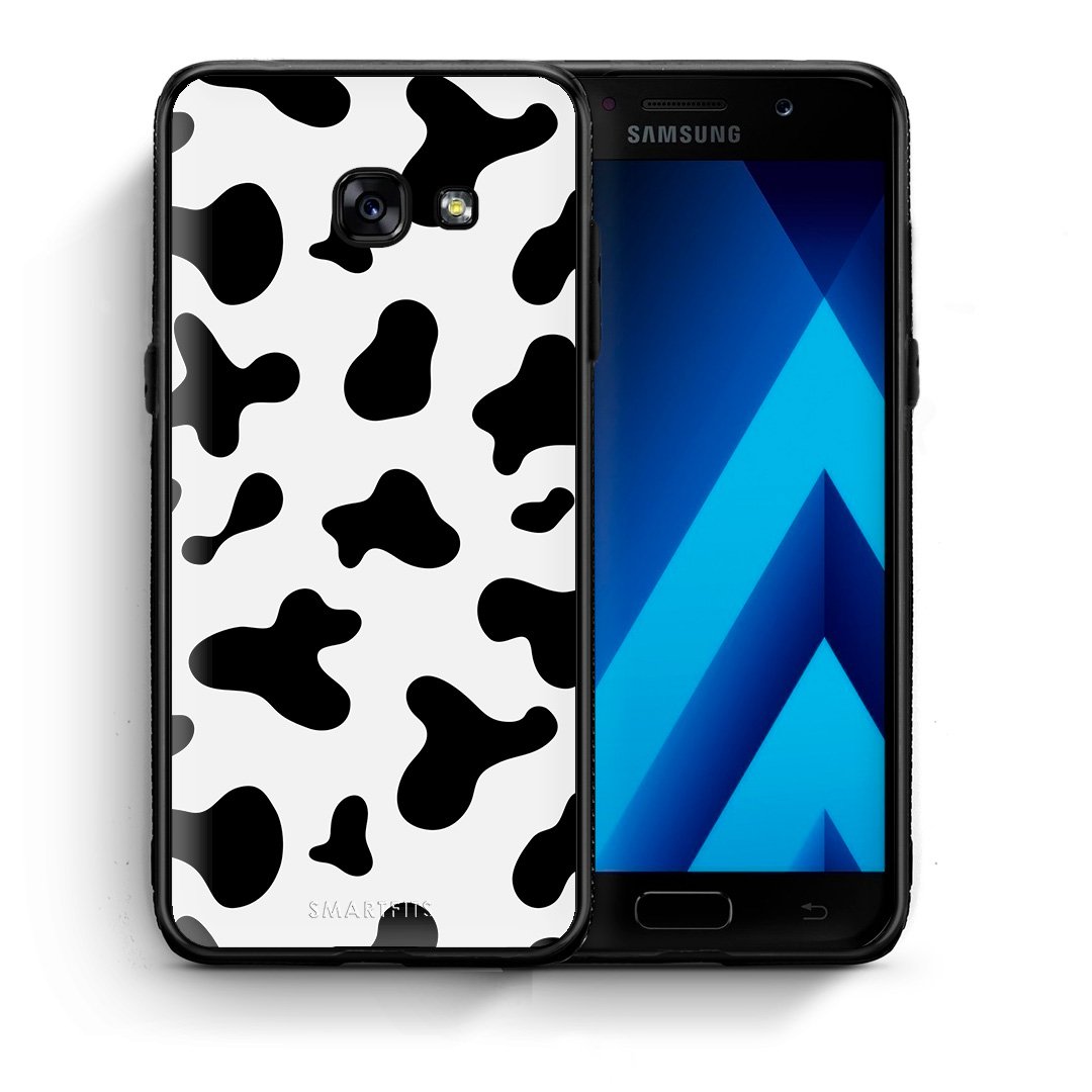 Θήκη Samsung A5 2017 Cow Print από τη Smartfits με σχέδιο στο πίσω μέρος και μαύρο περίβλημα | Samsung A5 2017 Cow Print case with colorful back and black bezels